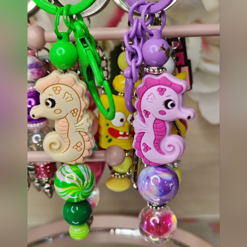 Colorful Seahorse Keychains